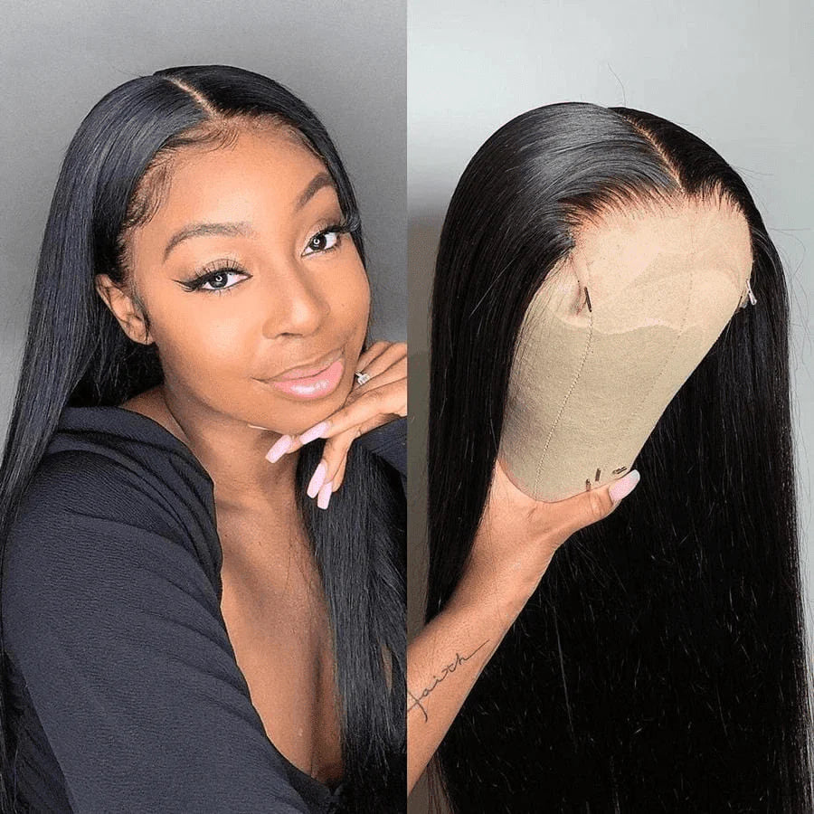 5X5 Closure Top Swiss HD Lace 100% Real Glueless Wig | Straight