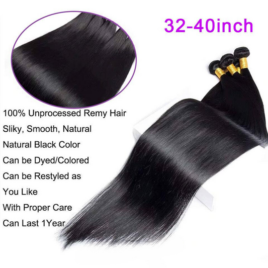 32-40inch 100% Virgin Human Hair Cuticle Aligned Bundles