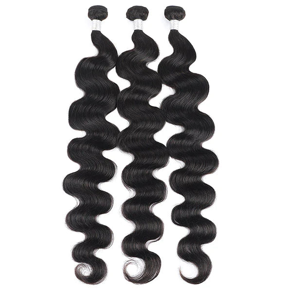 Body Wave Hair 3 Bundles With Closure 100% Virgin Human Hair Extensions With 4x4 Lace Closure